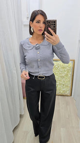 PULL FIORE GRIGIO ART..D3035